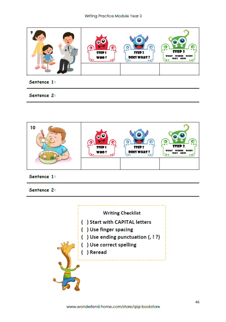 Writing Practice Module Year 3 - Wonderland Home
